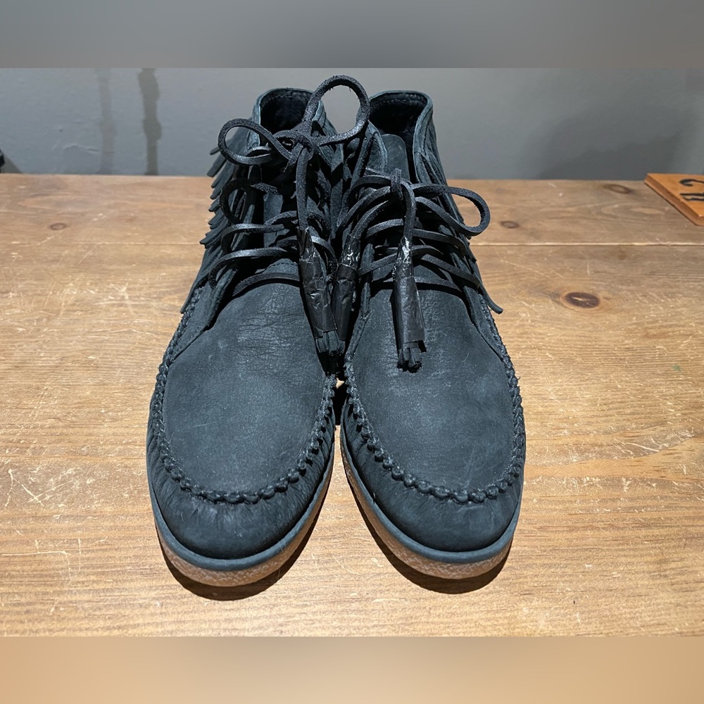 UGH-Brand new without box UGG fringe lace up moccasin boots-NWOT